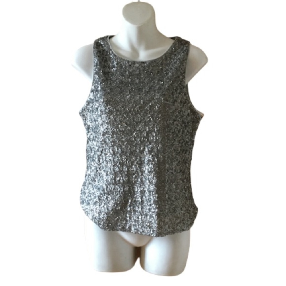 NWT Forever 21 silver sequin top